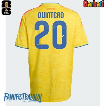 Columbia Juan Fernando Quintero #20 Tricou Fotbal Replică Mondial 2026 Barbati Acasa